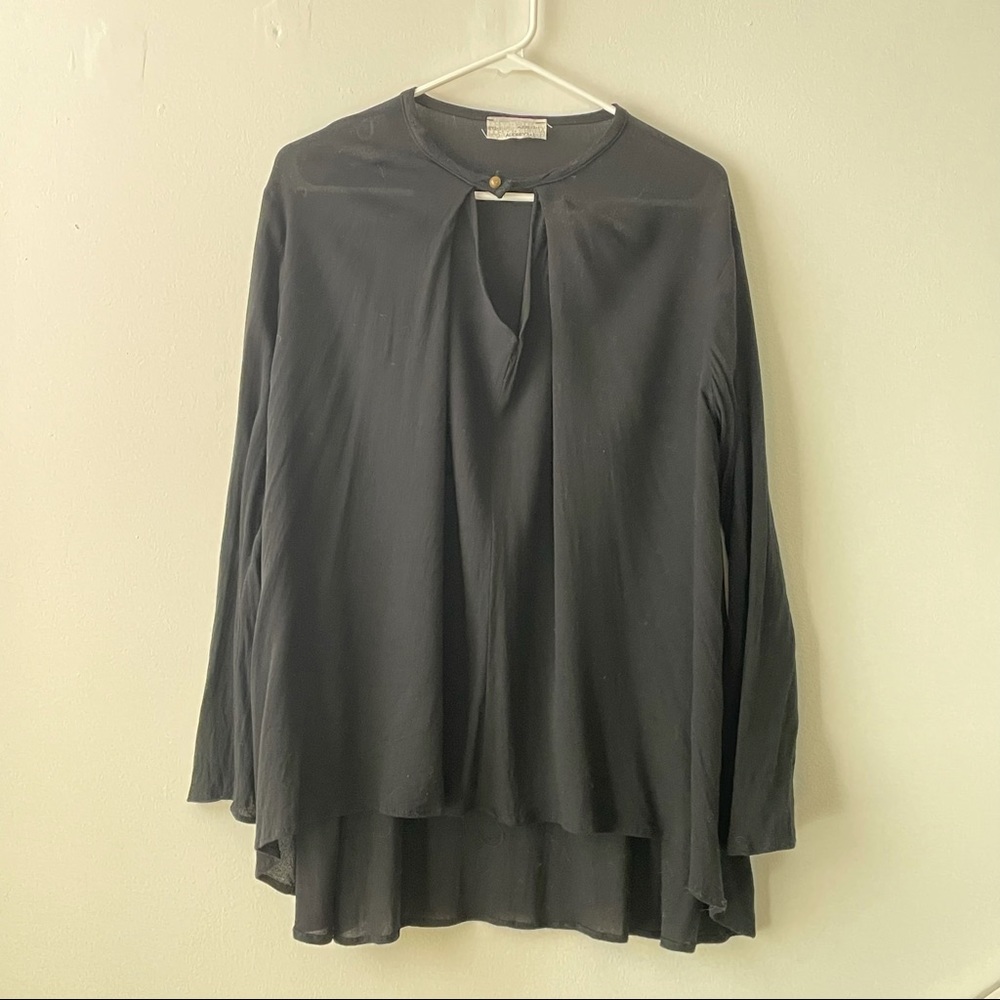 Audrey 3+1 Long Sleeve Flowy Top